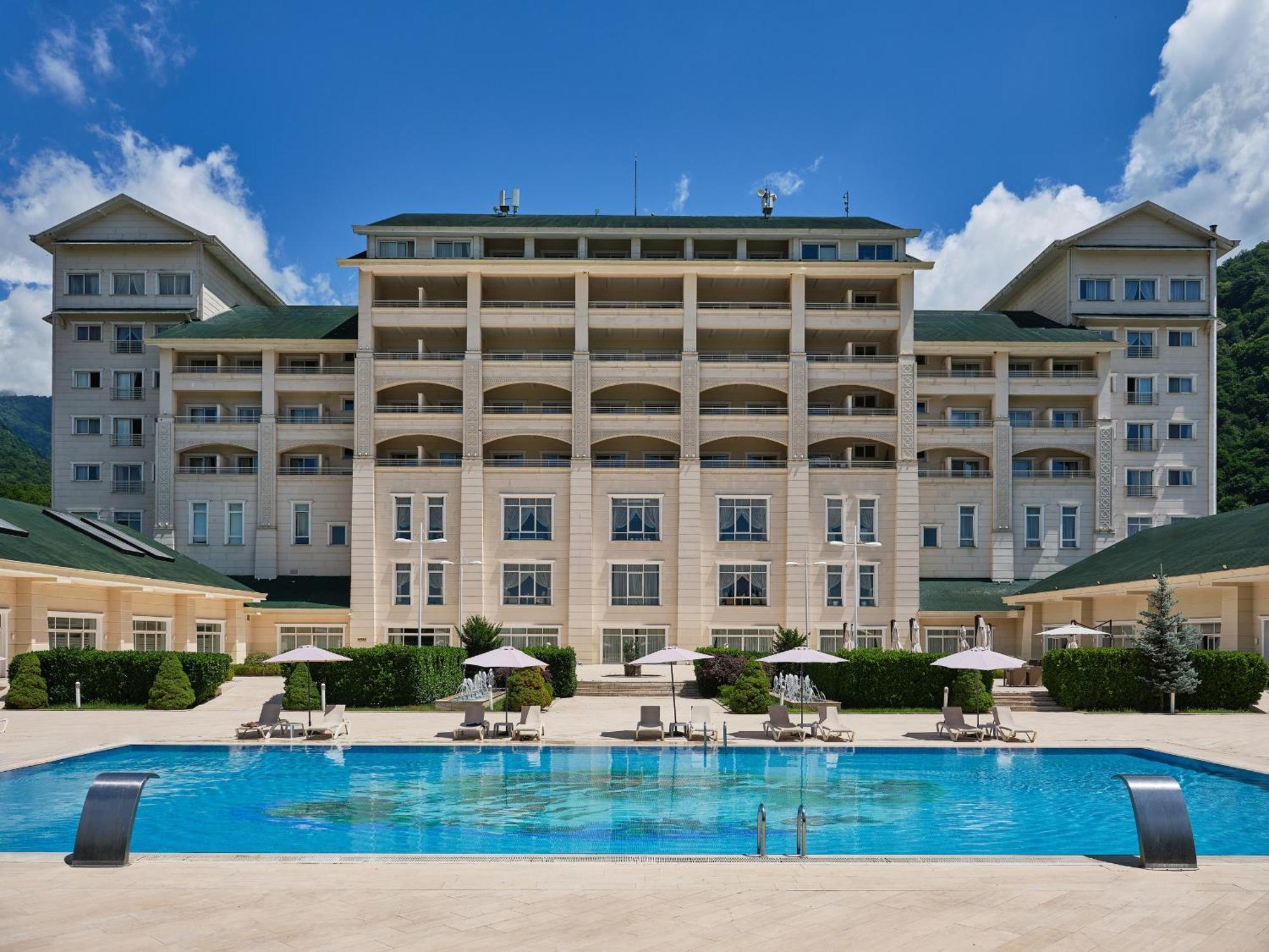 Qafqaz Riverside Hotel Gabala Exteriér fotografie The hotel